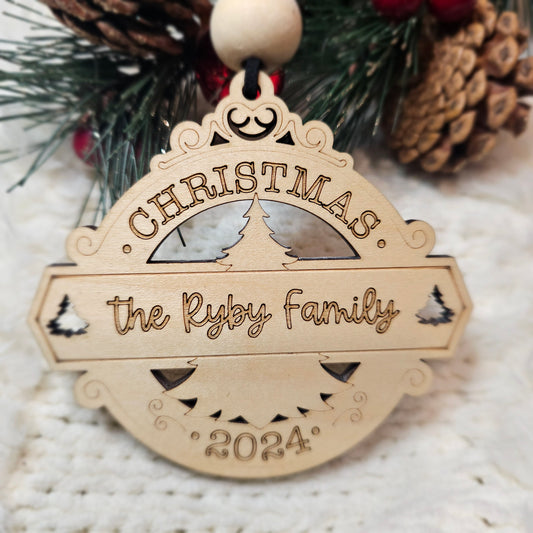 Personalized Family Christmas Ornament 2024