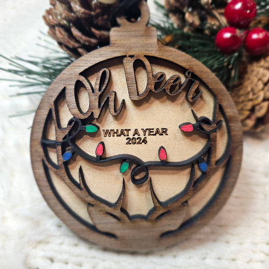 Oh Deer – What a Year! 2024 Christmas Ornament