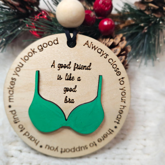 Good Friend Bra Ornament