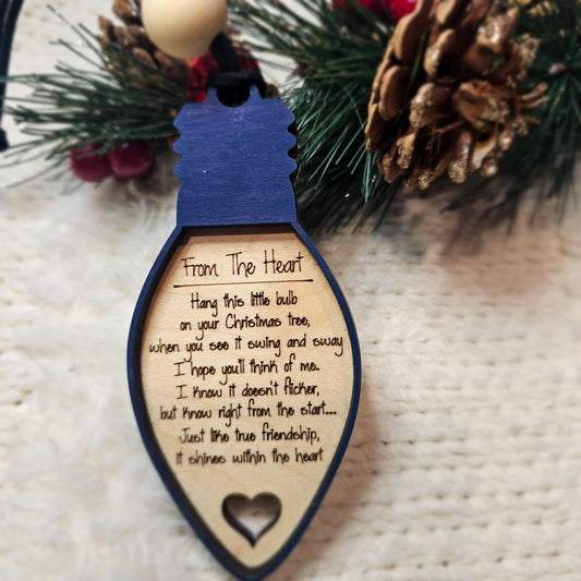 From the Heart Friendship Bulb Ornament