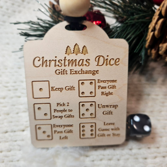 Christmas Dice Gift Exchange Ornament