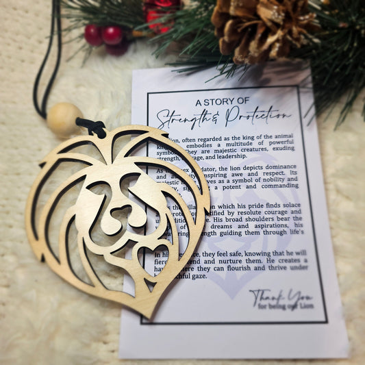 Strength & Fathers: A Story of Strength & Protection Lion Ornament