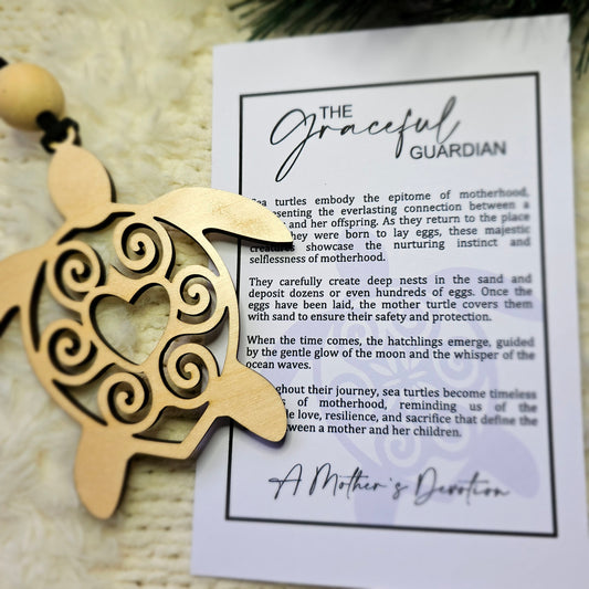 Mother's & Devotion: The Graceful Guardian Sea Turtle Ornament