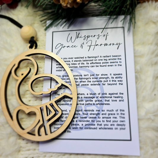 Resilence & Inspiration: Whispers of Grace & Harmony Flamingo Ornament